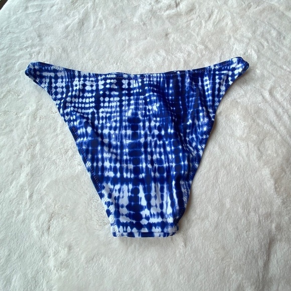 New! Solid & Striped blue white tie dye bikini bottom 19124 - Picture 5 of 10